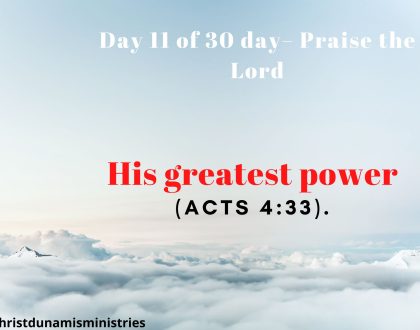 His greatest power