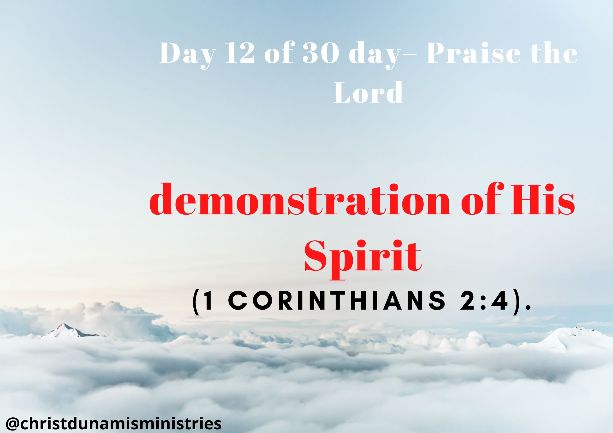 demonstration of His Spirit