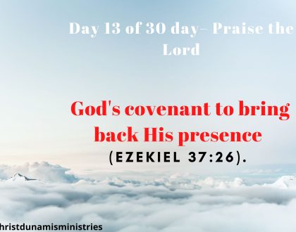 God's covenant to bring back His presence