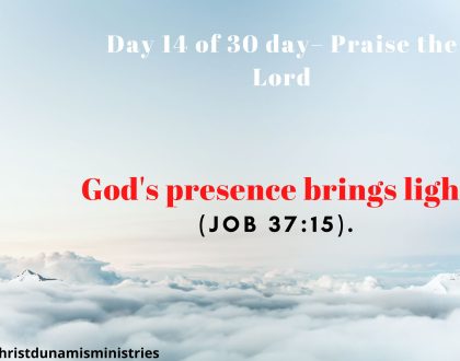 God's presence brings light
