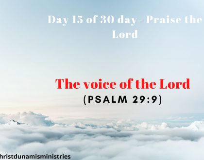 The voice of the Lord