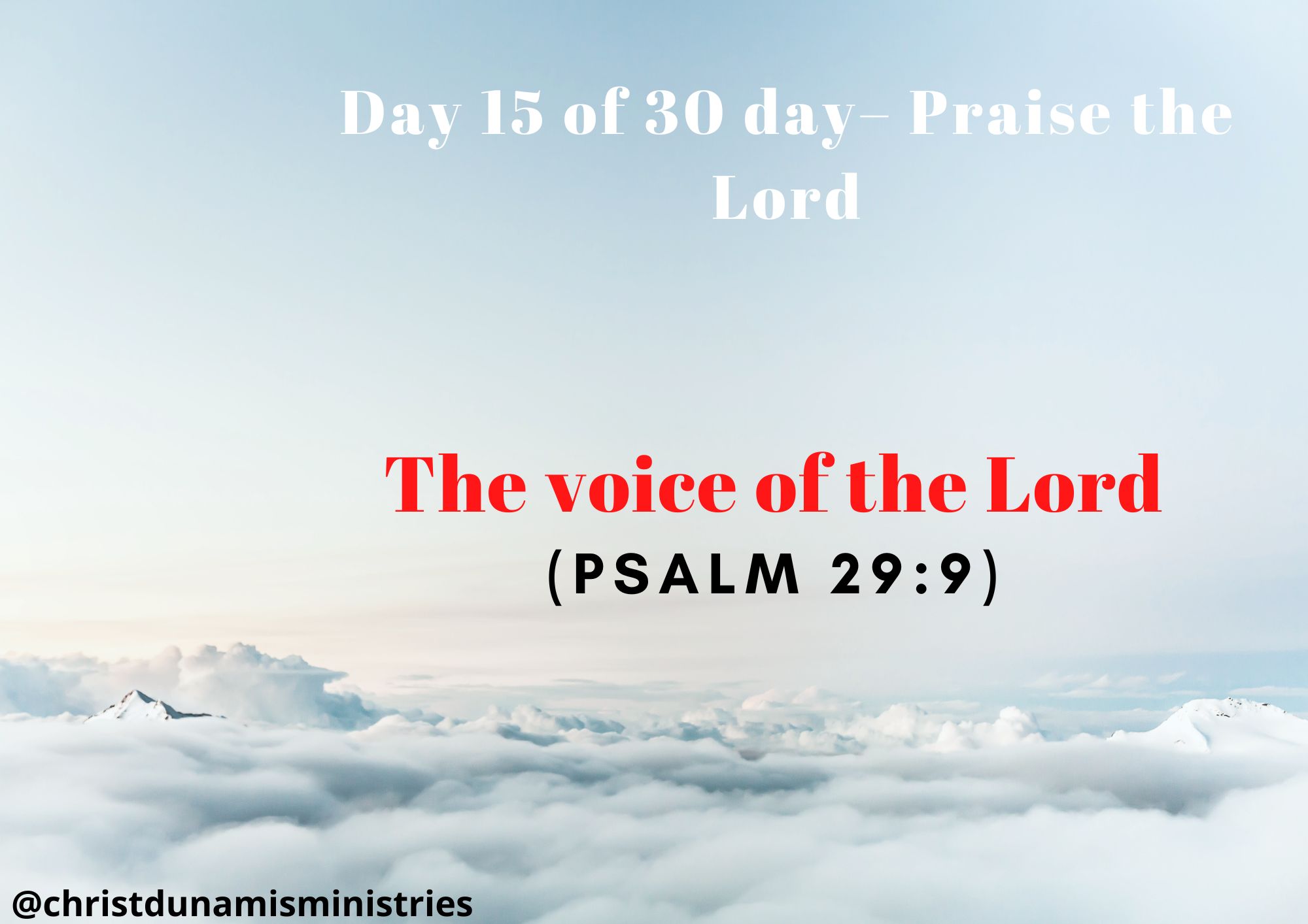 The voice of the Lord