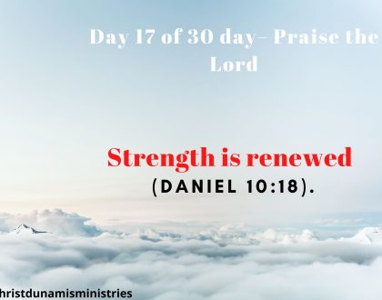 Strength is renewed