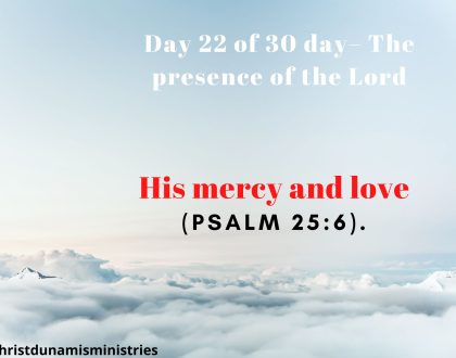 His mercy and love
