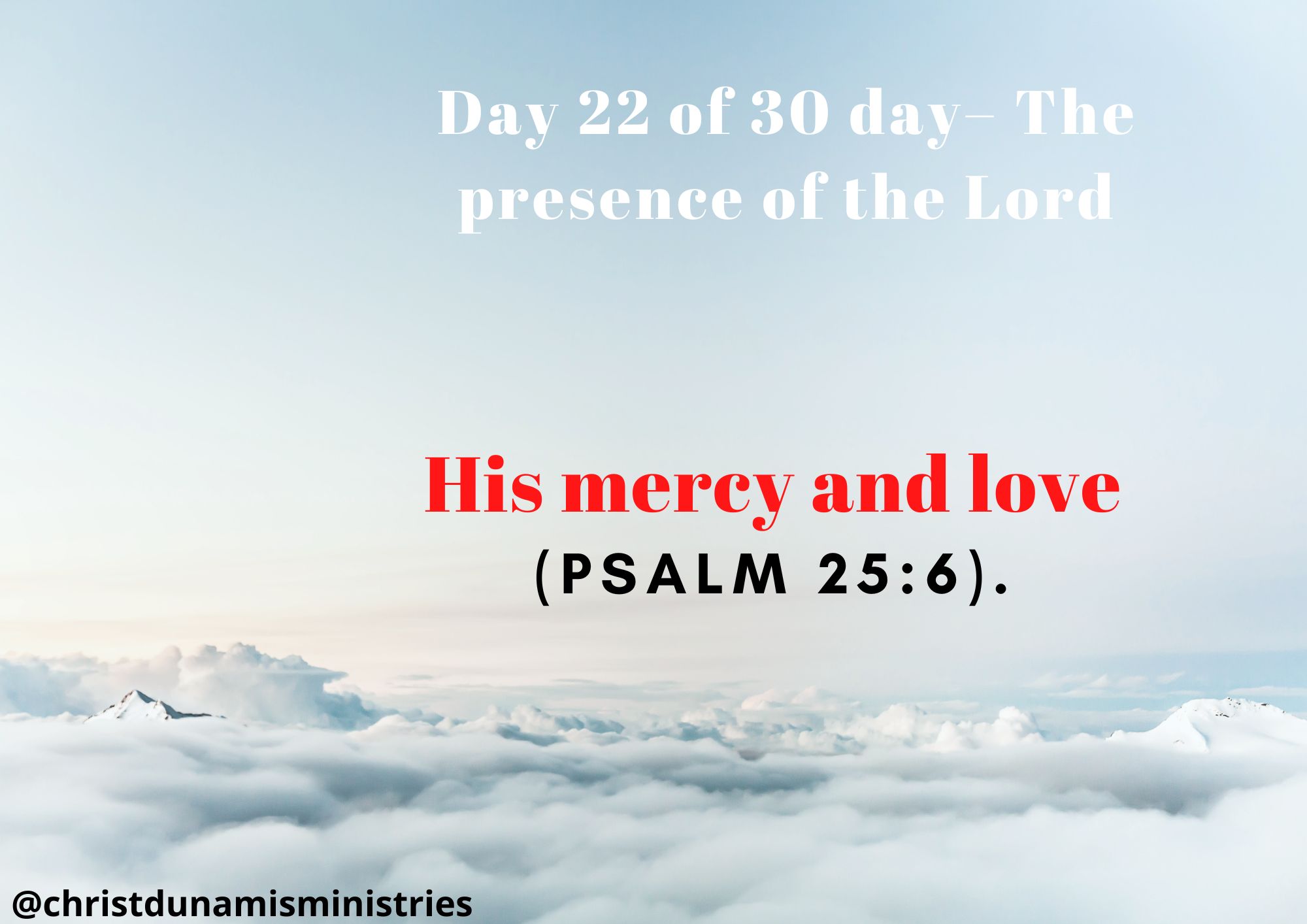 His mercy and love