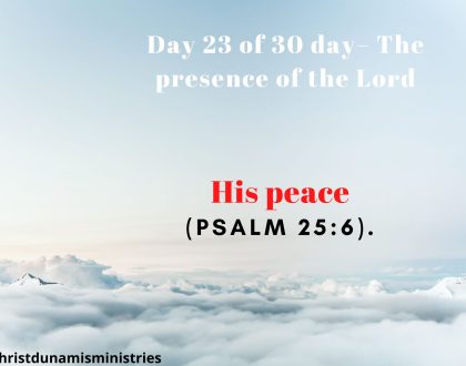 His peace