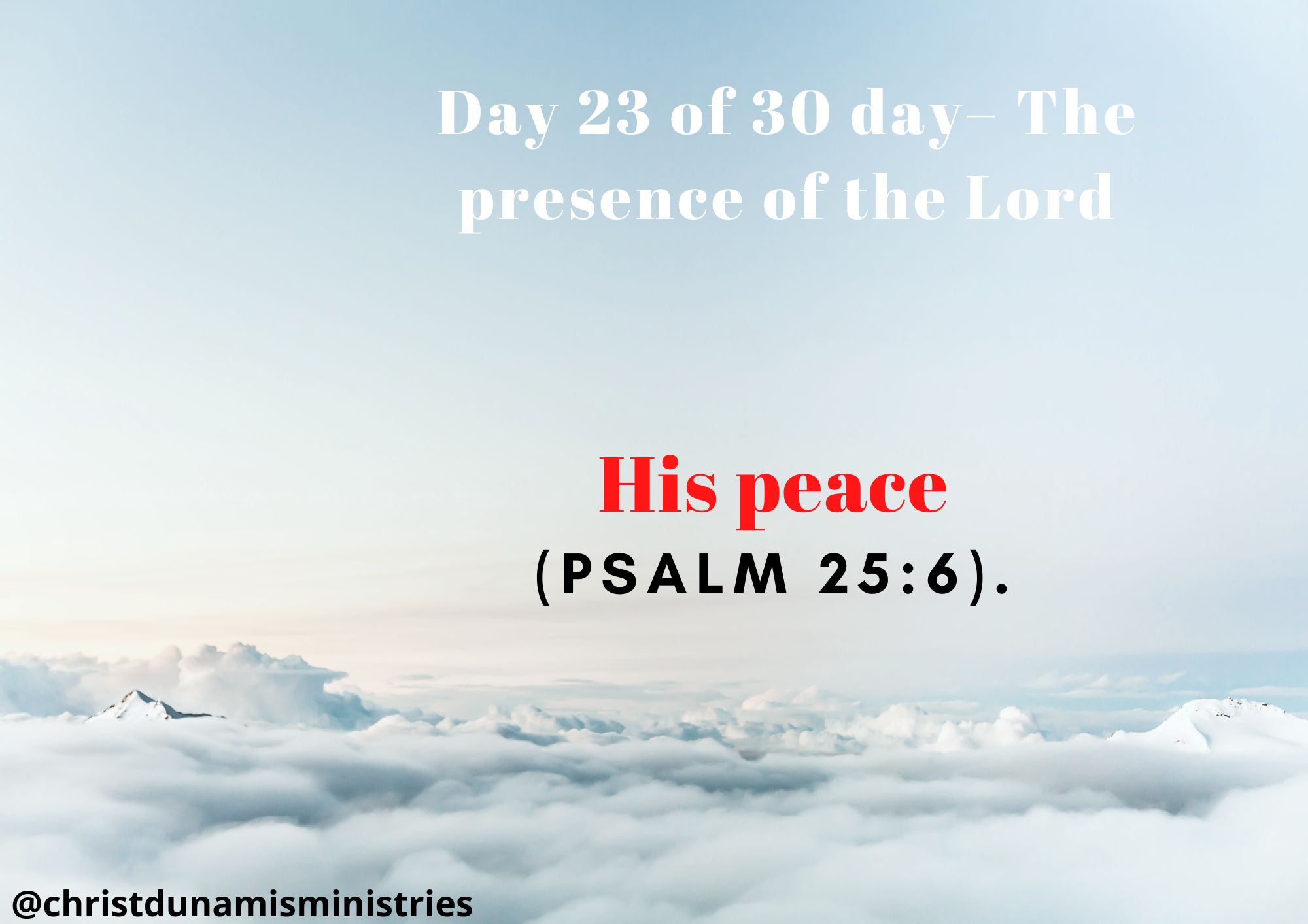 His peace