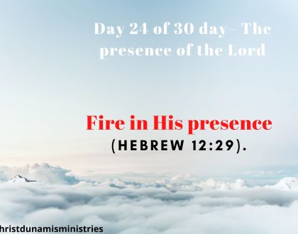 Fire in His presence