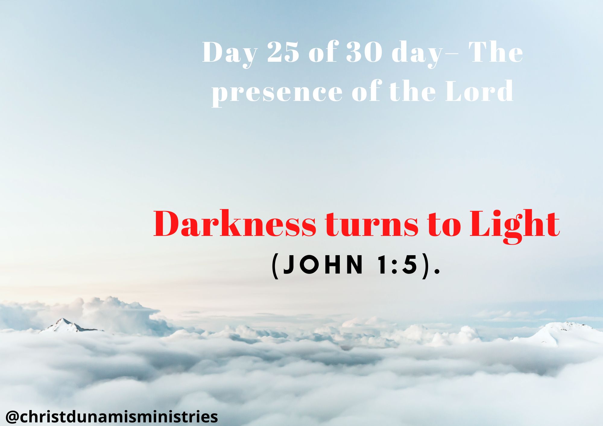 Darkness turns to Light
