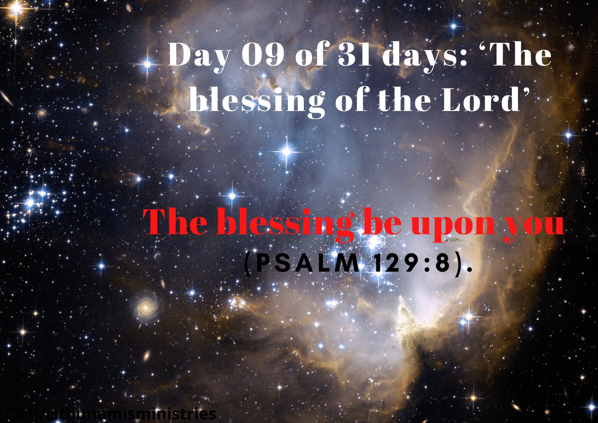 Title: Day 09 of 31 days: ‘The blessing of the Lord’ – The blessing be upon you