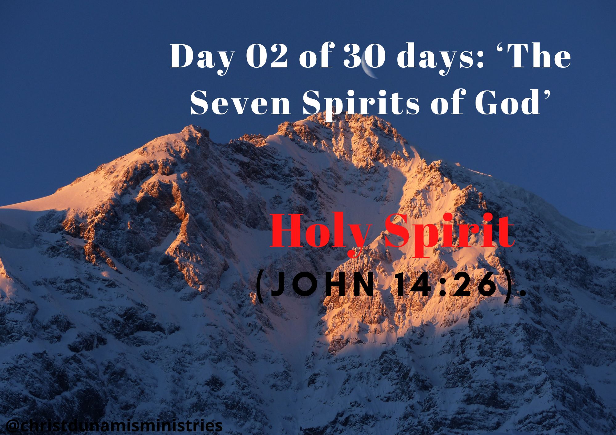 Day 02 of 30 days: ‘The Seven Spirits of God’ – Holy Spirit