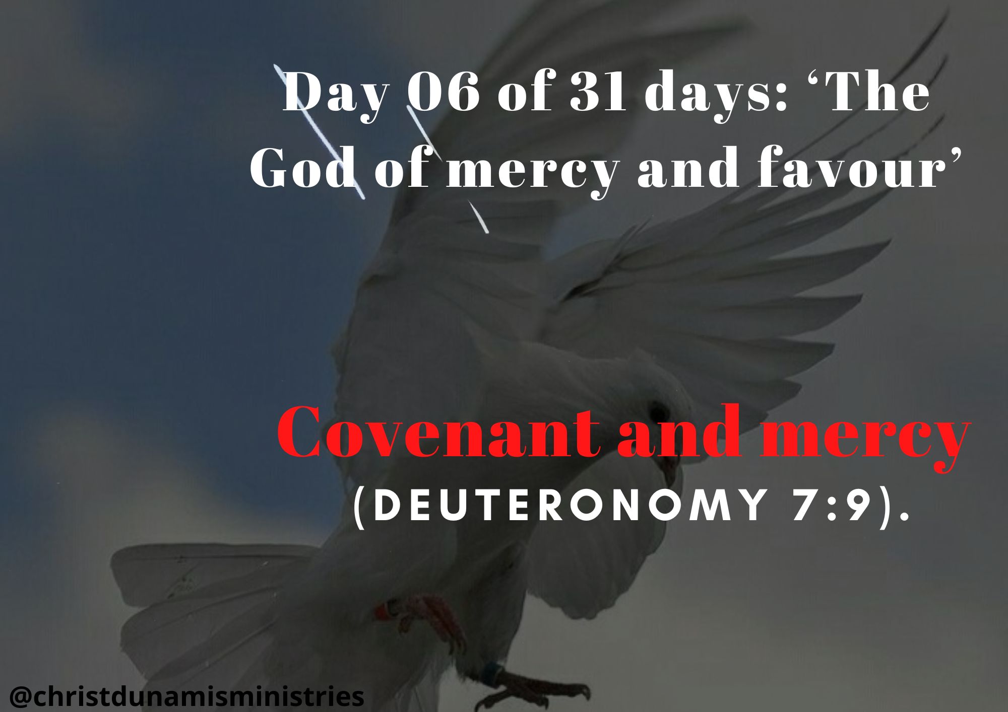 Day 06 of 31 days: ‘The God of mercy and favour’ – Covenant and mercy
