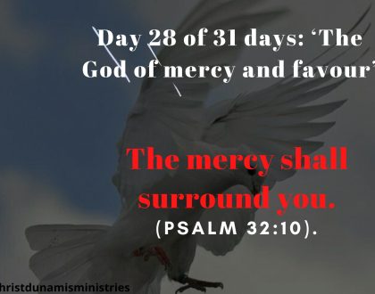 Day 28 of 31 days: ‘The God of mercy and favour’ – The mercy shall surround you.