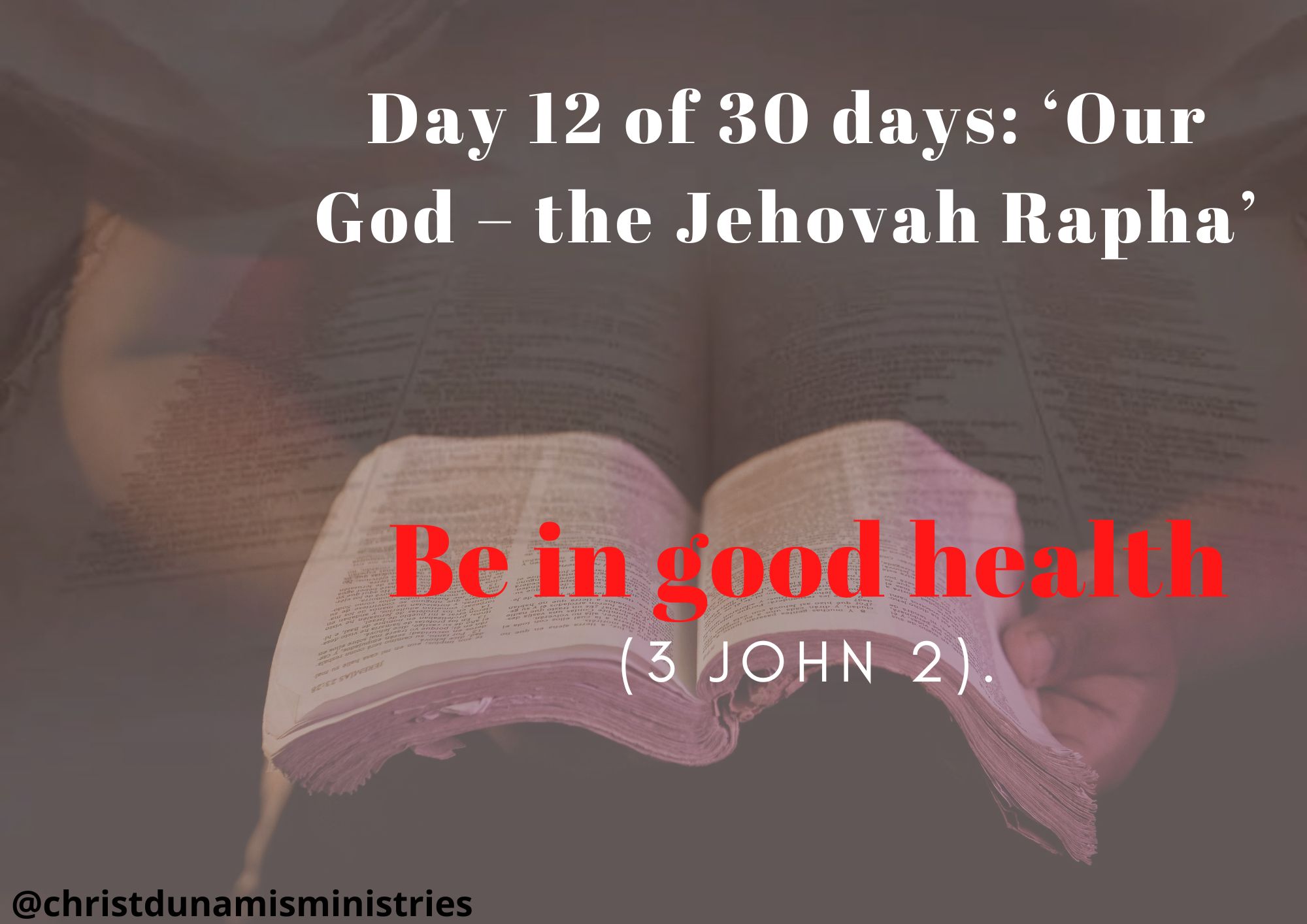 Be in good health