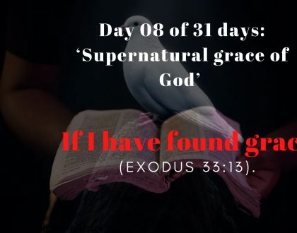 Day 08 of 31 days: ‘Supernatural grace of God’ –  If I have found grace