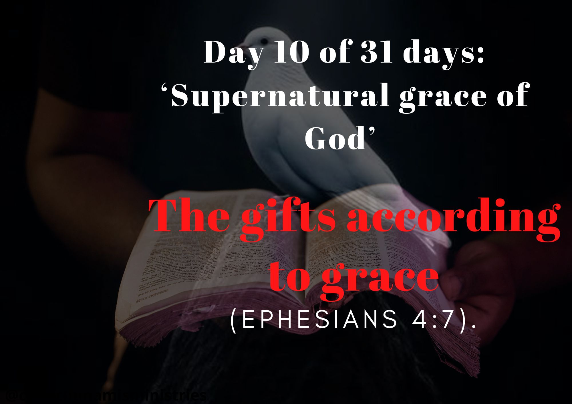 Day 10 of 31 days: ‘Supernatural grace of God’ – The gifts according to grace
