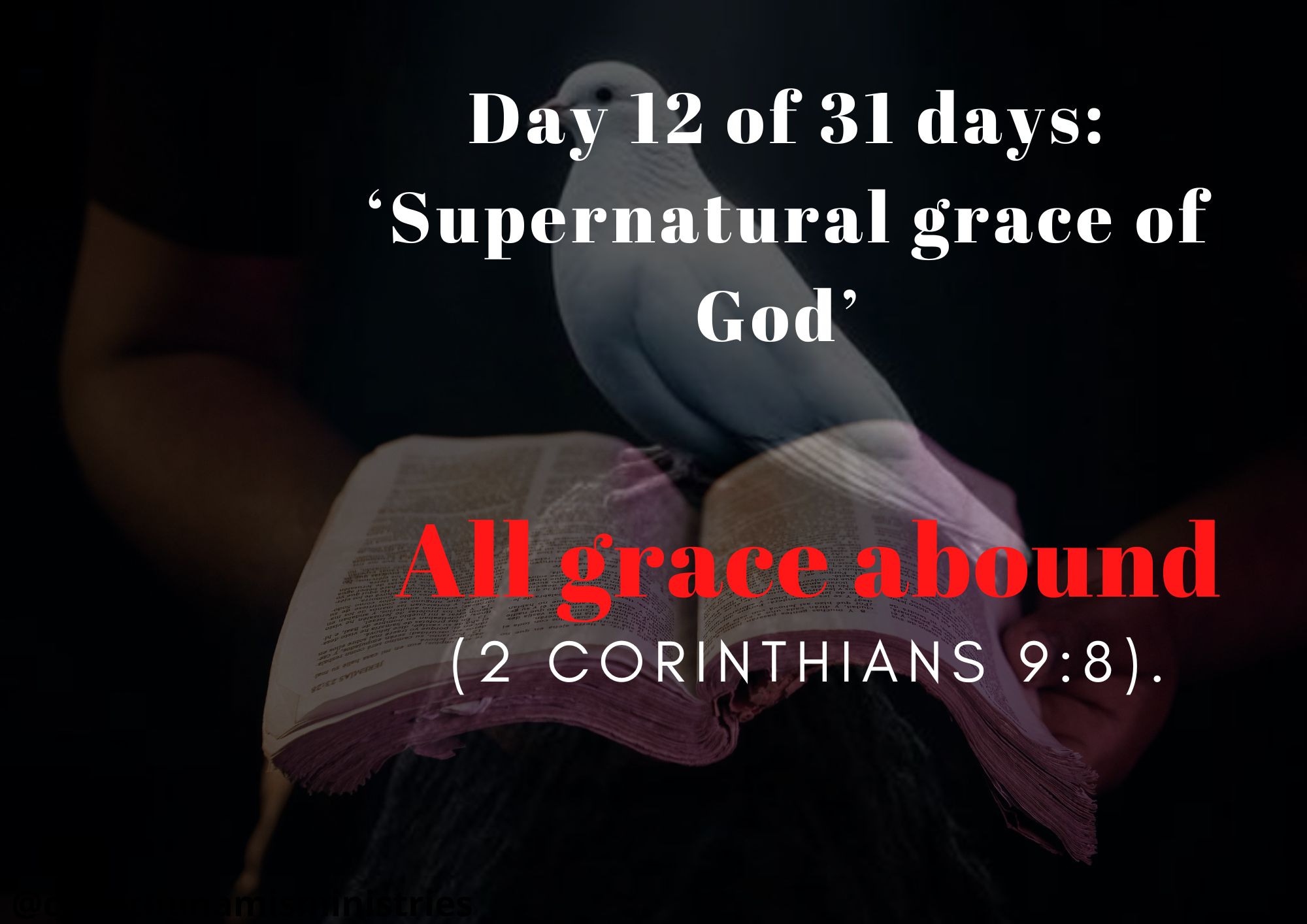 Day 12 of 31 days: ‘Supernatural grace of God’ – All grace abound