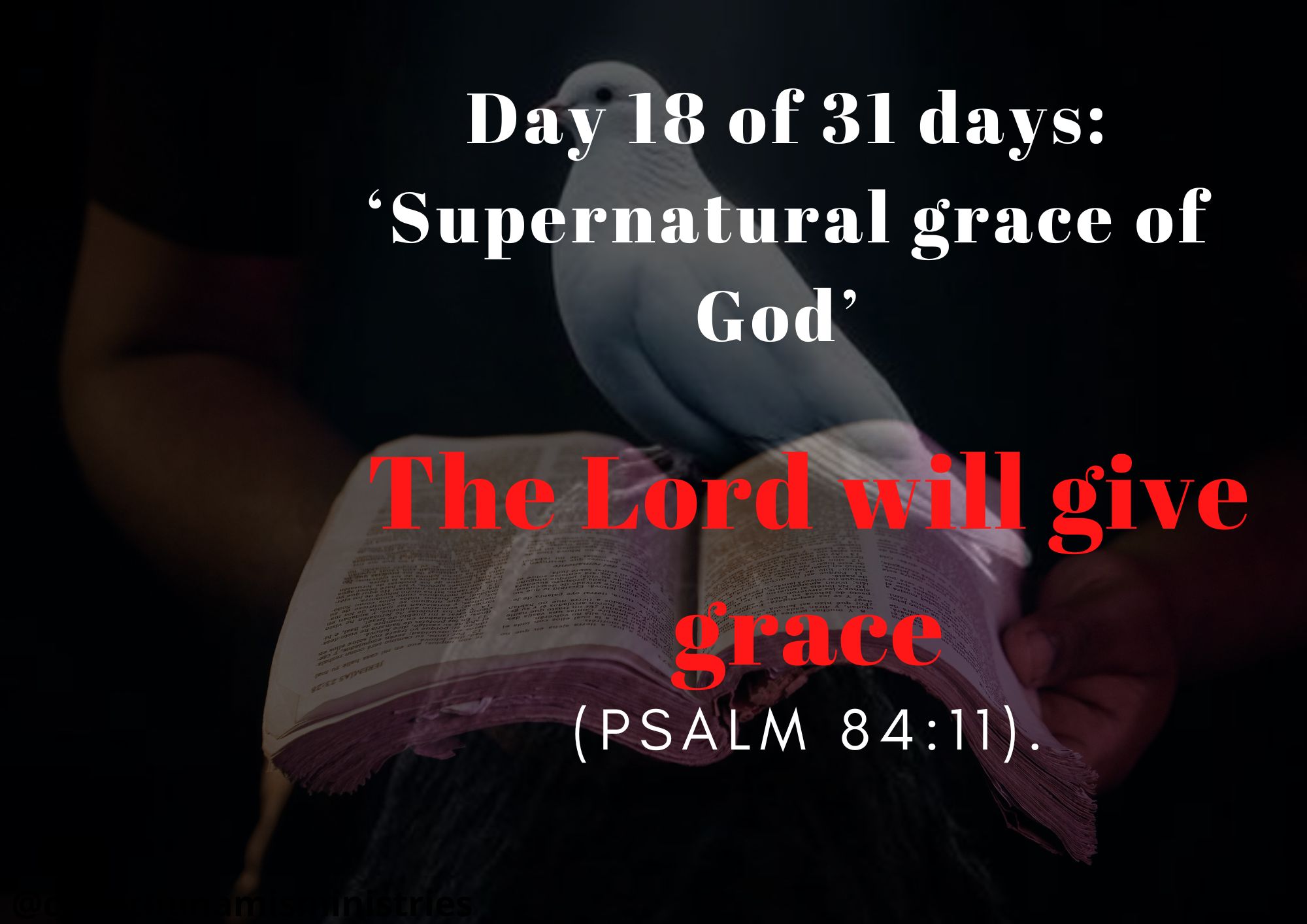 Day 18 of 31 days: ‘Supernatural grace of God’ – The Lord will give grace
