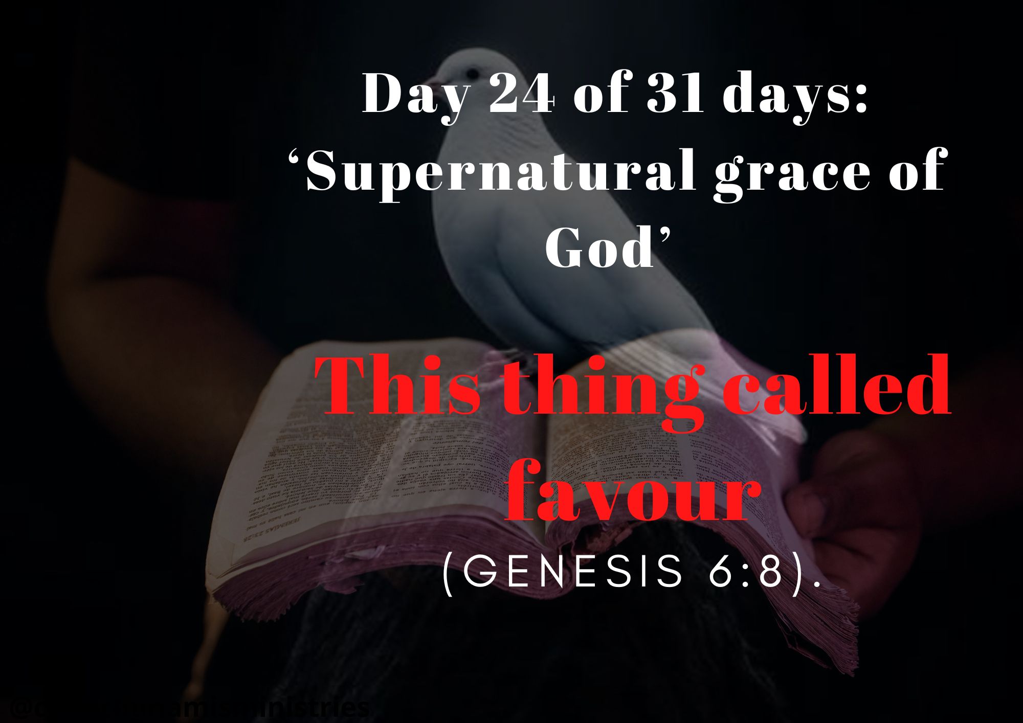Day 24 of 31 days: ‘Supernatural grace of God’ – This thing called favour