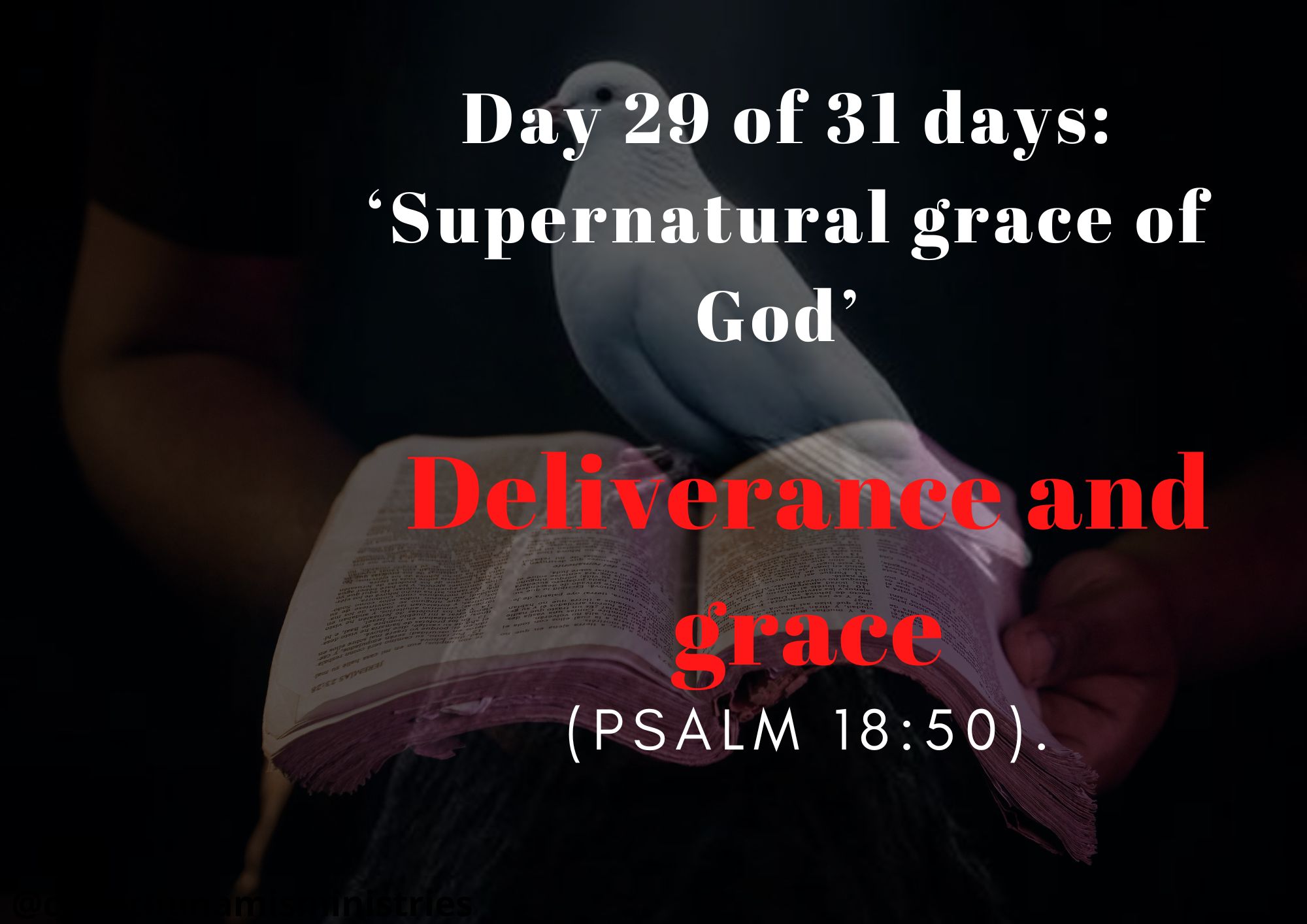Day 29 of 31 days: ‘Supernatural grace of God’ – Deliverance and grace