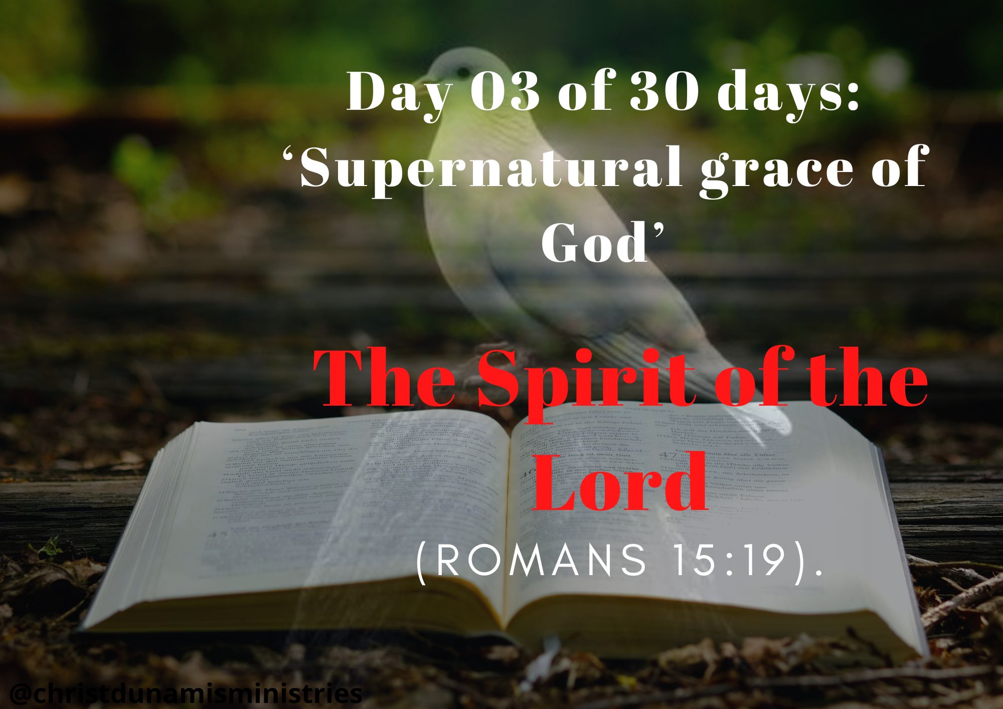 Day 03 of 30 days: ‘The signs of God’ – The Spirit of the Lord