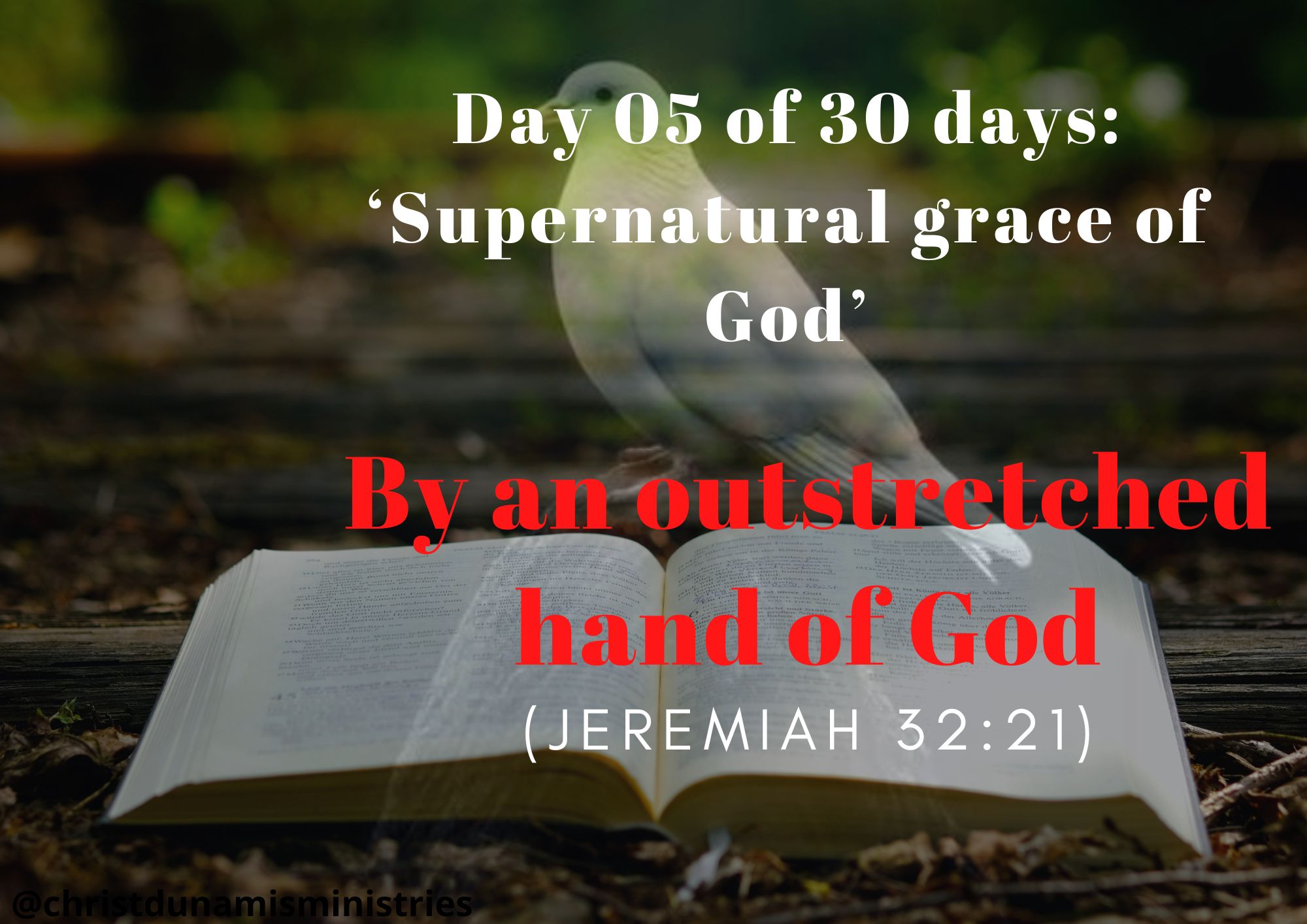 Day 05 of 30 days: ‘The signs of God’ – By an outstretched hand of God