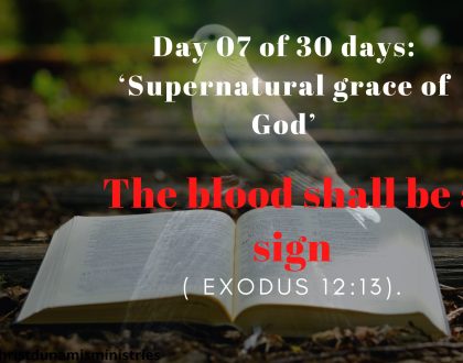 Day 07 of 30 days: ‘The signs of God’ – The blood shall be a sign