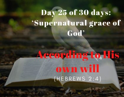 According to His own will