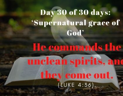 He commands the unclean spirits, and they come out.