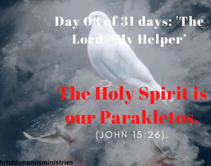 The Holy Spirit is our Parakletos.