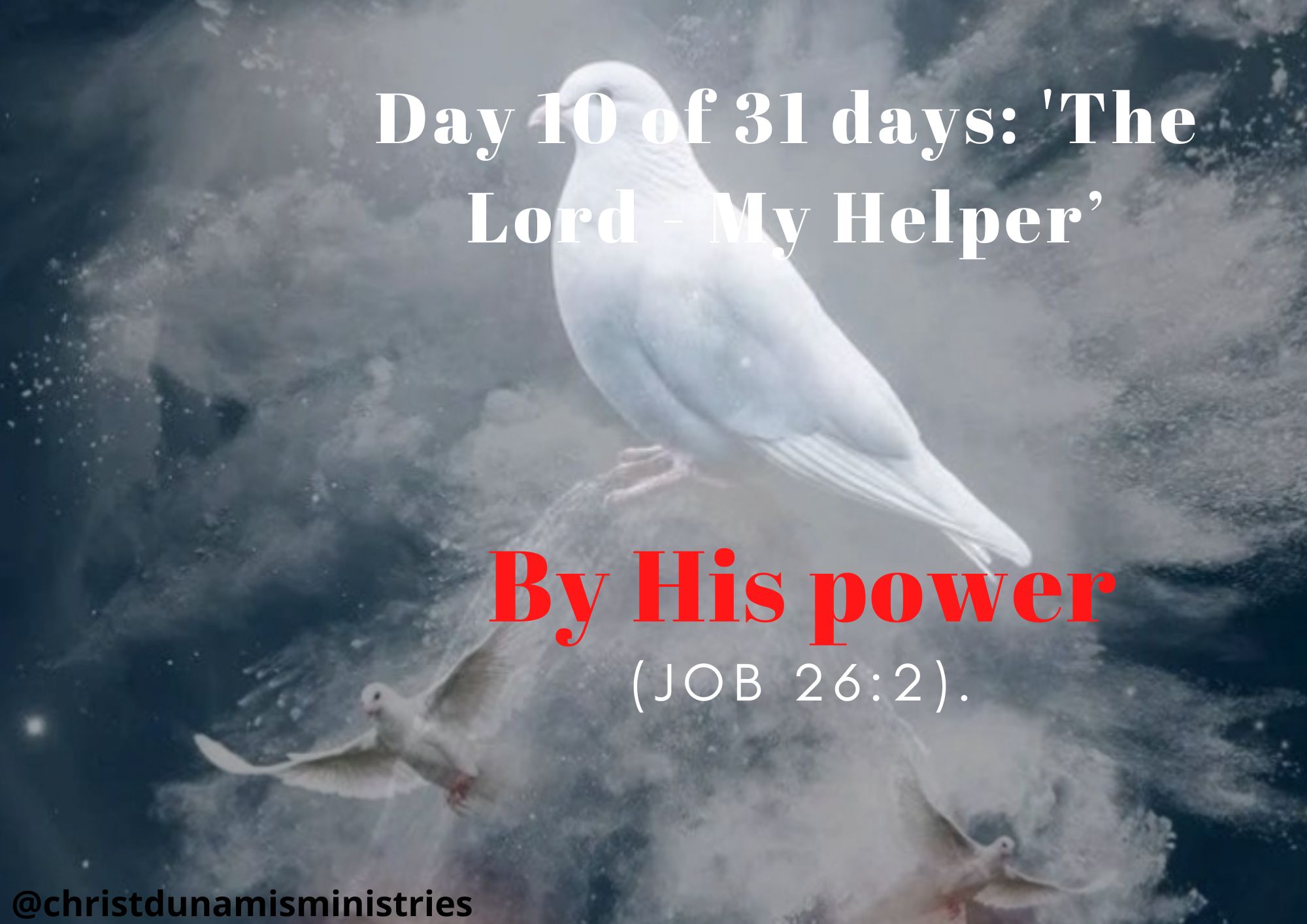 By His power