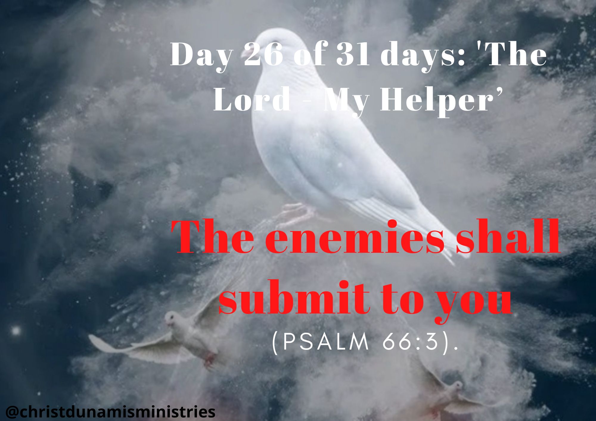 The enemies shall submit to you