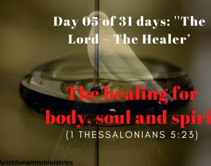 The healing for body, soul and spirit