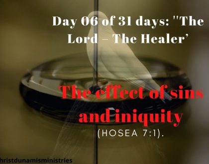 The effect of sins and iniquity