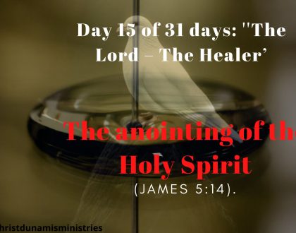 The anointing of the Holy Spirit