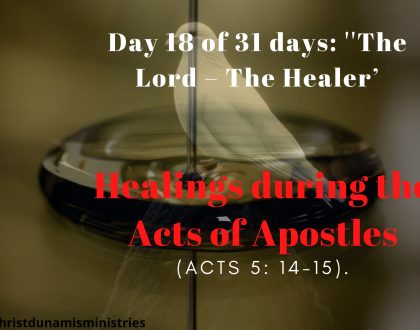 Healings during the Acts of Apostles