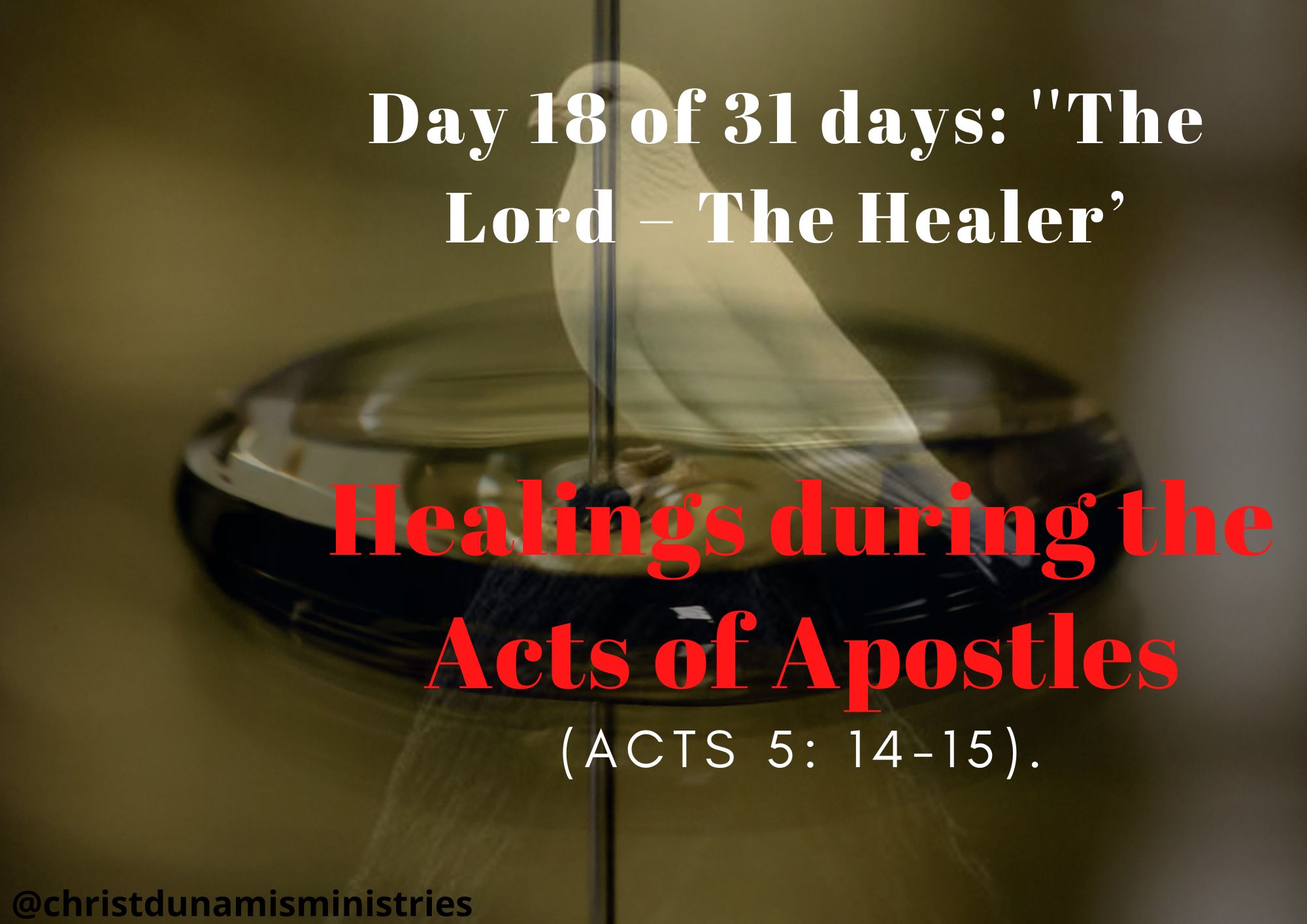 Healings during the Acts of Apostles