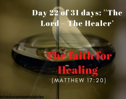 The faith for Healing