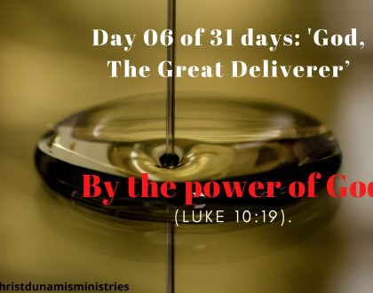 By the power of God