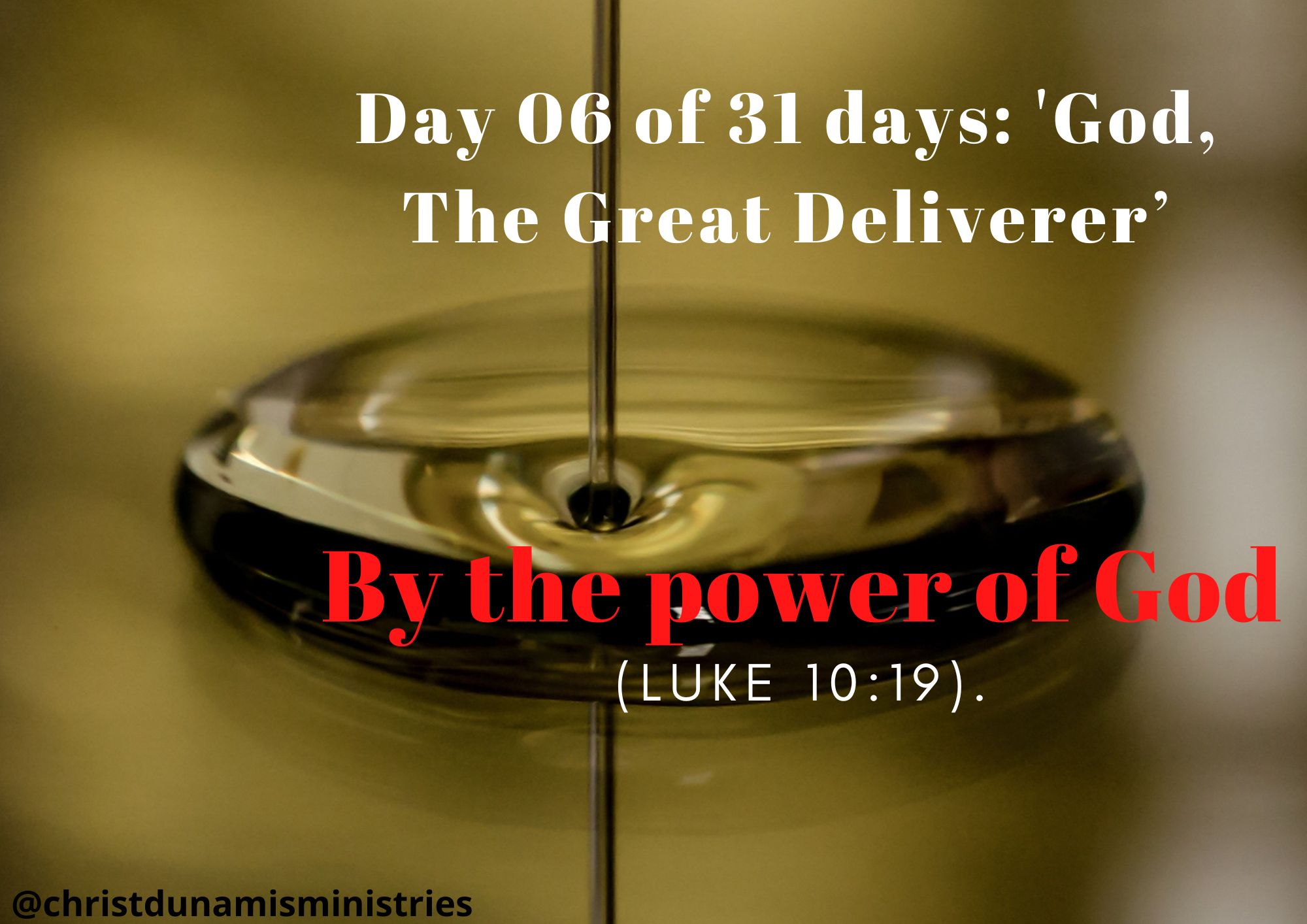 By the power of God