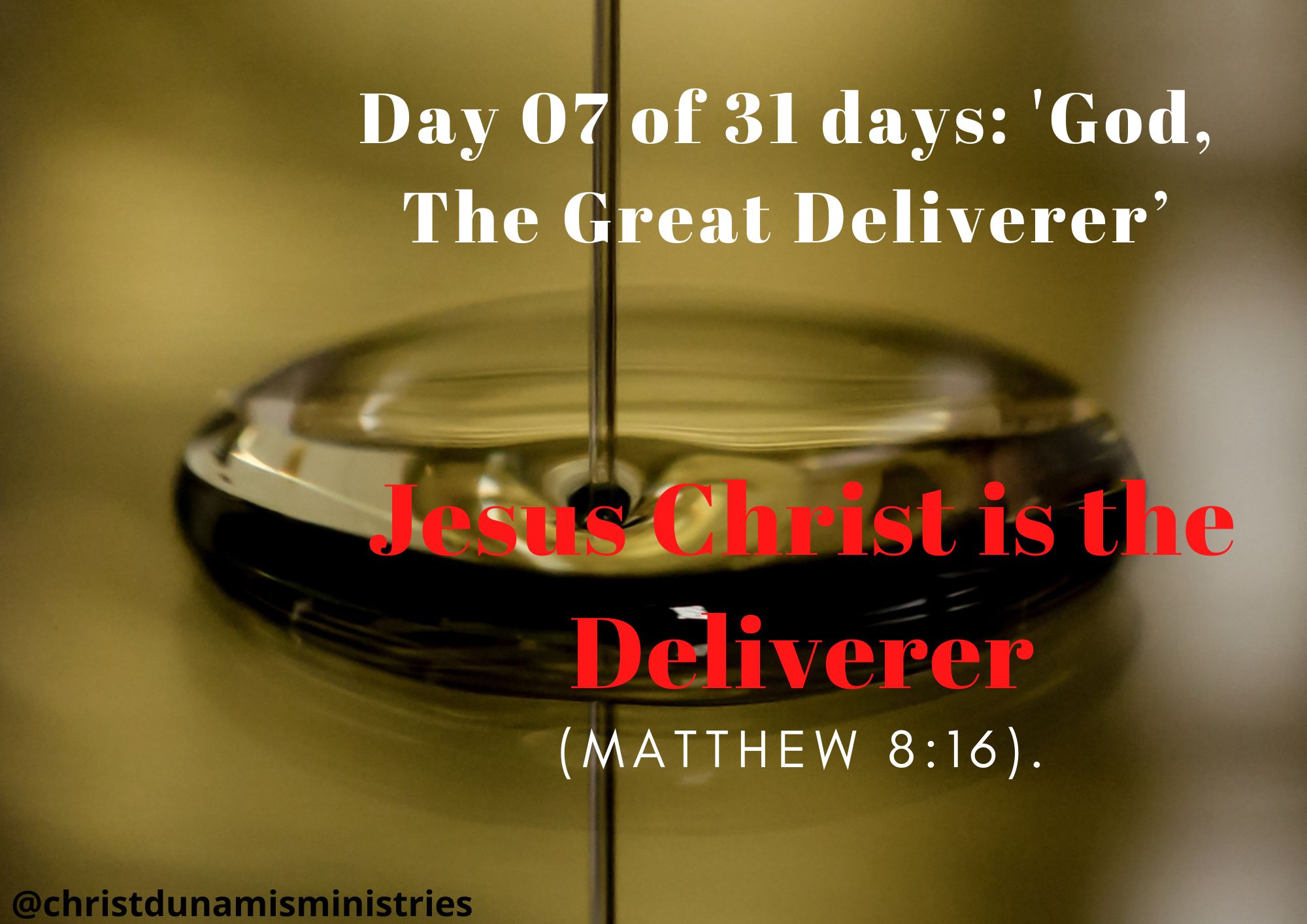 Jesus Christ is the Deliverer