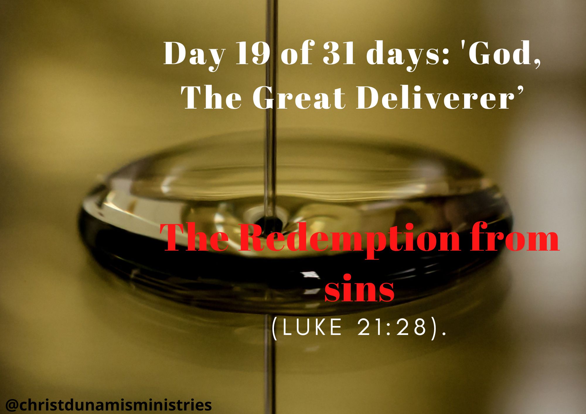 The Redemption from sins
