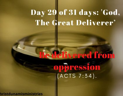 Be delivered from oppression