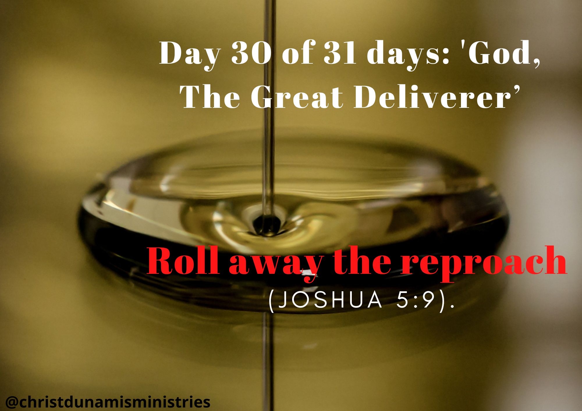 Roll away the reproach