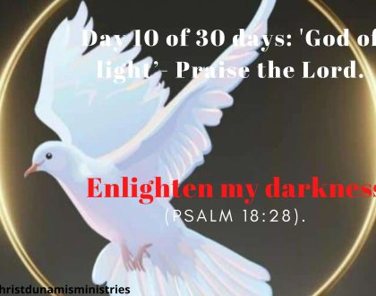 Enlighten my darkness