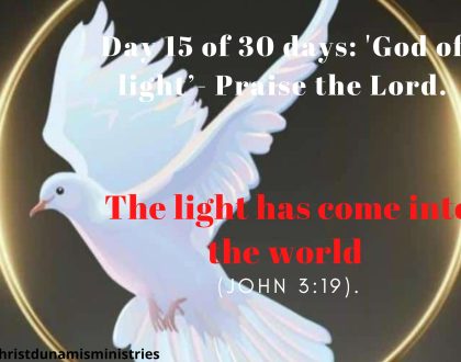 The light has come into the world