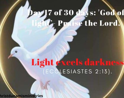 Light excels darkness