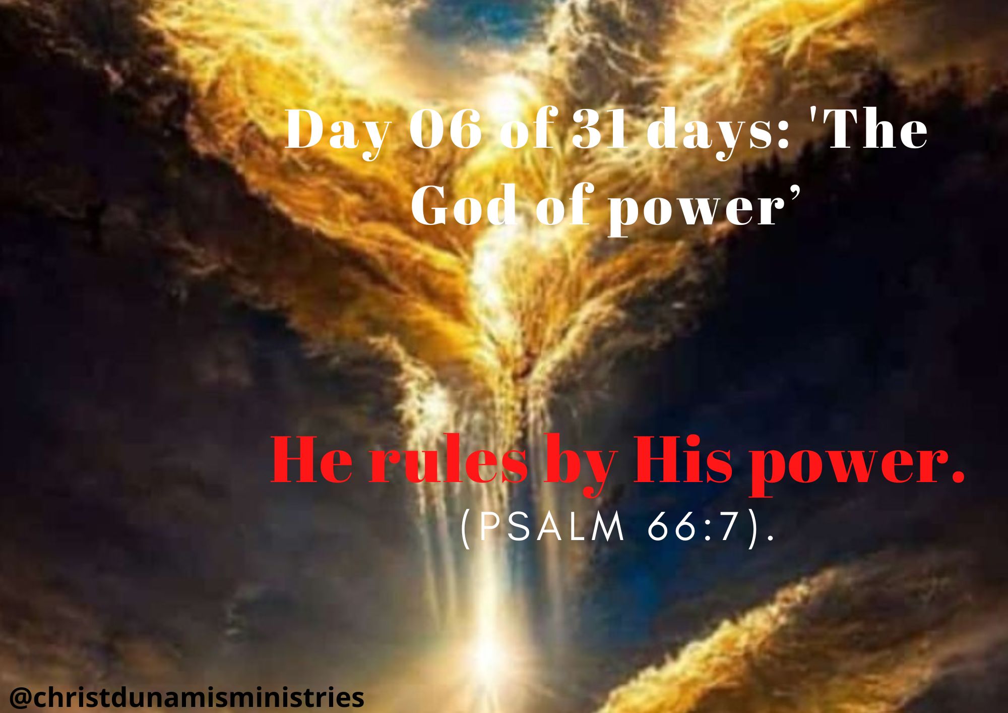 He rules by His power.