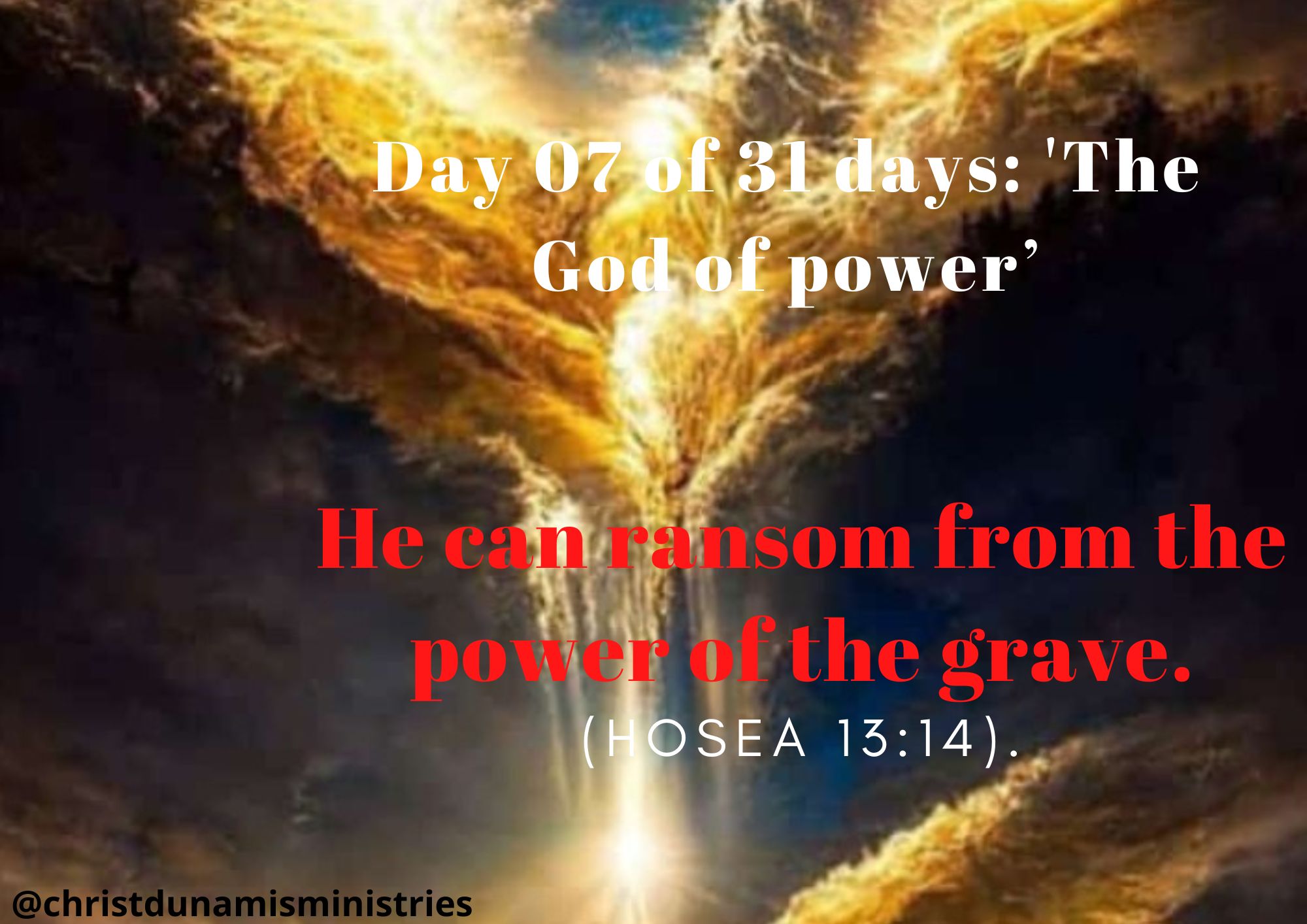 He can ransom from the power of the grave.