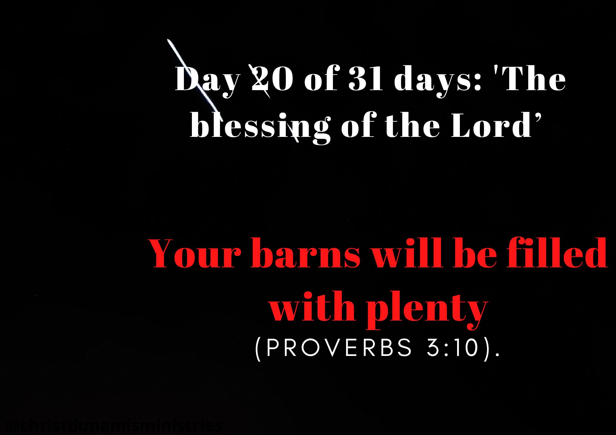 Your barns will be filled with plenty